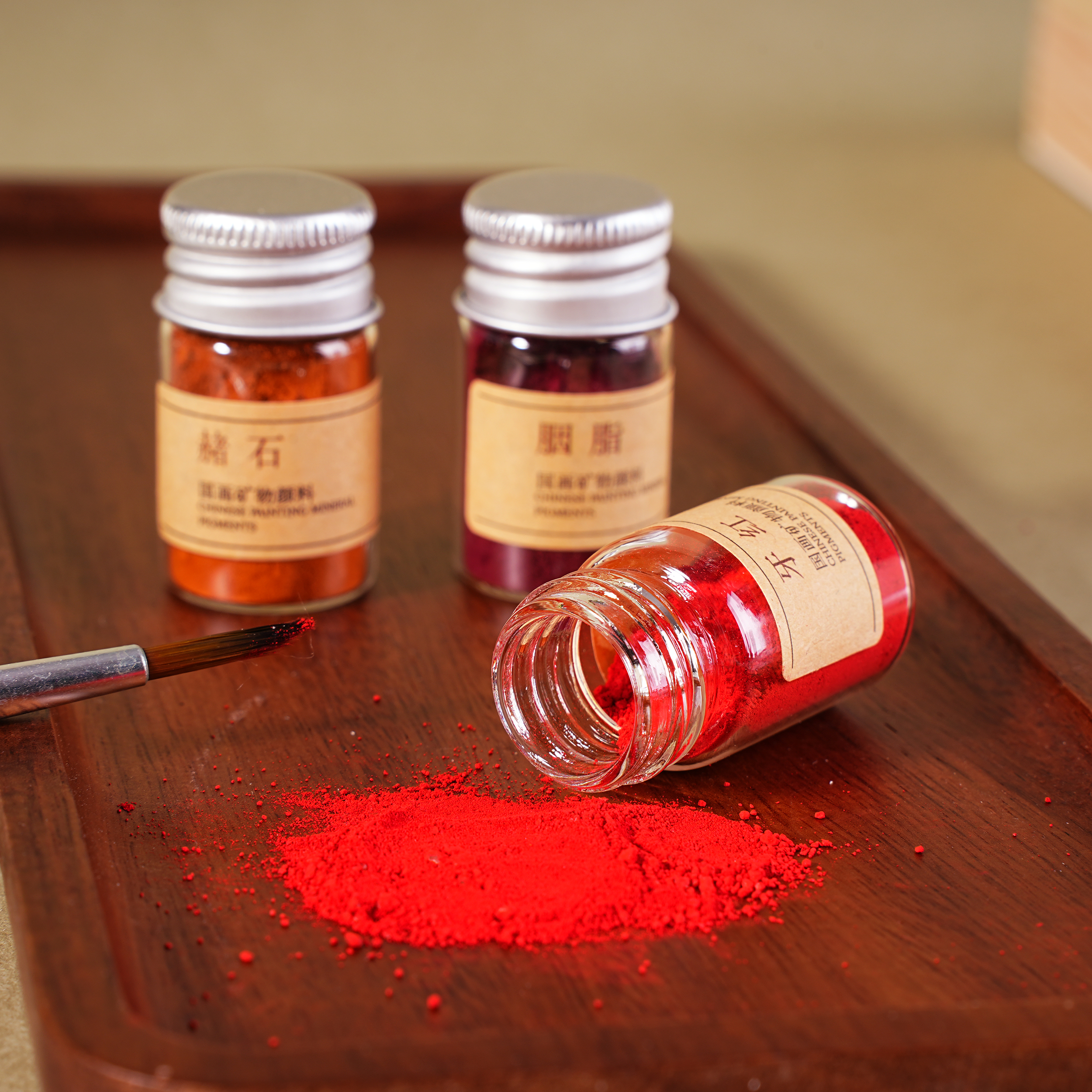 Mineral pigments for Chinese painting